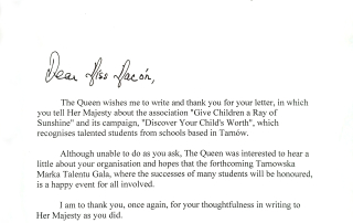 List do Królowej Wielkiej Brytanii